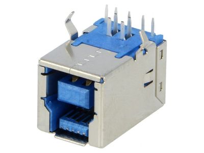 USB 3. B SOCKET ANGLED PCB