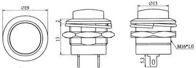 CLOSING SWITCH OFF-(ON) 3A 250V BLACK