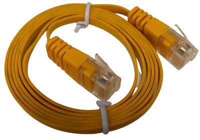CAT6 FLAT NETWORK CABLE U/UTP 1m yellow