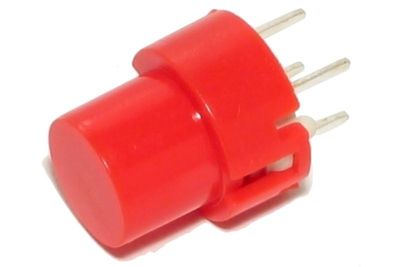 ROUND MOMENTARY TACTILE SWITCH N.O. SPST RED