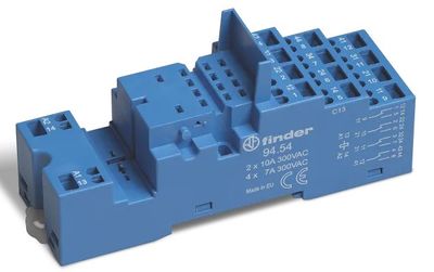 RELAY SOCKET DIN-RAIL FOR FINDER 55.34 ( Push On Terminals