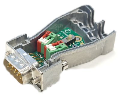PROFIBUS connector, D9 male, Axial