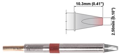 Thermaltronics K80 SOLDER TIP 2,5mm CHISEL 30°