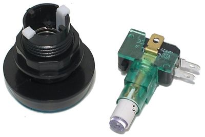 MICRO SWITCH WITH LARGE BUTTON AND BLUE 12V LED LIGHT