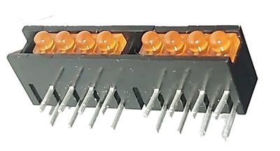 INDICATOR, LED PCB, 8-LED, 2MM, RED