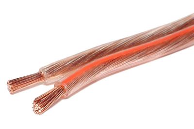 SPEAKER CABLE 2x 1,50mm2 TRANSPARENT (CU) 1m