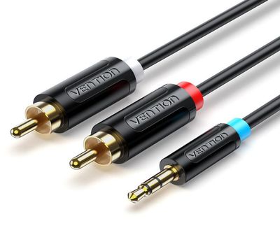 Vention 2x RCA MALE / 3,5mm STEREO-PLUG CABLE 10m