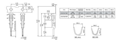 3,0mm 20-24awg male Sn/PhBr 3,0mm 20-24awg male Sn/PhBr