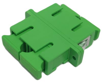 SC/APC-ADAPTER, SM DUPLEX, green