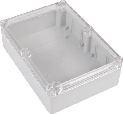 TRANSPARENT PLASTIC ENCLOSURE 177 x 126 x 56 mm, IP65