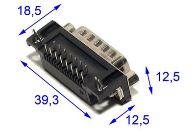 D15 CONNECTOR MALE ANGLE PCB D15 CONNECTOR MALE ANGLE PCB