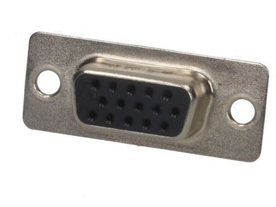 HD15 connector, female, solderable (VGA)