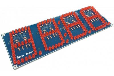 RED QUAD 7-SEGMENT LED DISPLAY 3"