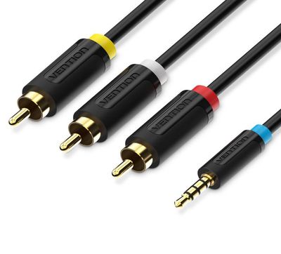 Vention 3x RCA M / 3,5mm FOUR POLE PLUG 1,5m