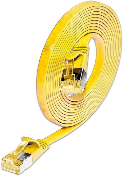 CAT6A FLAT NETWORK CABLE U/FTP 3m yellow
