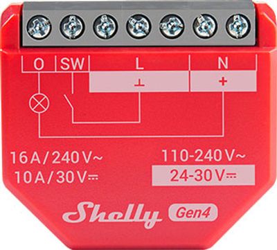 Shelly 1PM Gen4 RELAY SWITCH 1x16A+PM