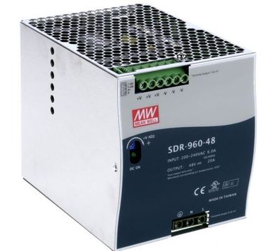 DIN RAIL POWER SUPPLY 960W 48VDC 20A