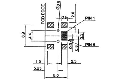 USB miniB SOCKET ANGLED SMD