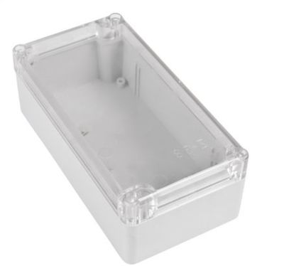 TRANSPARENT PLASTIC ENCLOSURE 158 x 82 x 55 mm, IP65 TRANSPARENT PLASTIC ENCLOSURE 158 x 82 x 55 mm, IP65