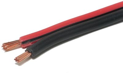 SPEAKER CABLE 2x 0,75mm2 REDBLACK (CU) 1m