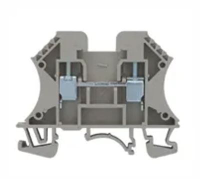 Deca DIN rail terminal block 2x 4mm2 gray