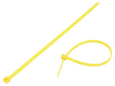 RE USABLE NYLON CABLE TIE 195x4,7mm YELLOW 25pcs