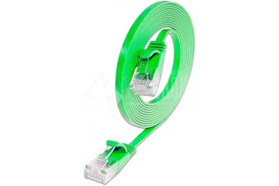 CAT6 FLAT NETWORK CABLE U/UTP 0,1m green