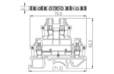 Dinkle DKK2.5N, BiLFTB, screw, 0.34-4mm2, BG