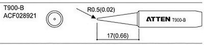 ATTEN T900-B SOLDERING TIP 0,5mm