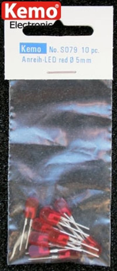 Line up LED Ø5mm red approx. 10 pieces