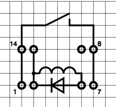 REED RELAY DIL 1,25A 5VDC +DIODE