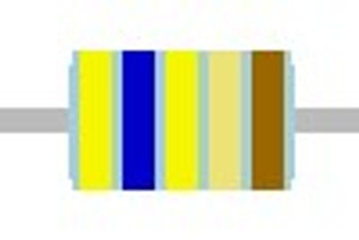 METAL FILM RESISTOR 0,6W: 46,4ohm