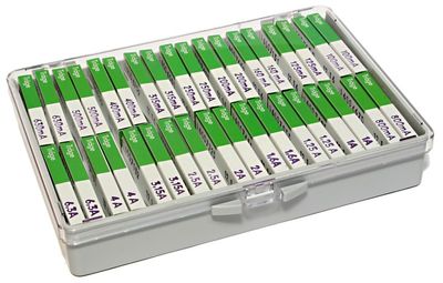 FUSE ASSORTMENT SLOW (T) 5x20mm 18x 20pcs