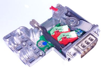 Profibus connector D9 male 90deg