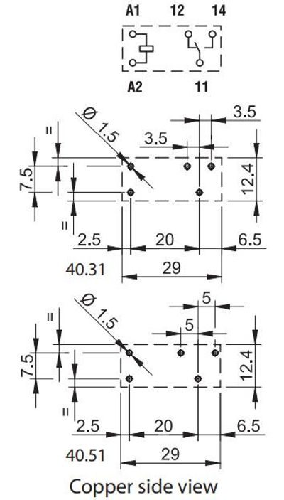 PCB RELAY SPDT 10A 24VDC