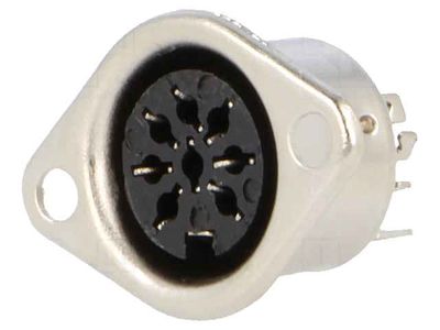 DIN CONNECTOR PANEL MOUNT 8-PIN 270°