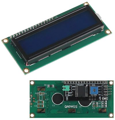LCD DISPLAY 2x16 BLUE/WHITE I2C-INTERFACE