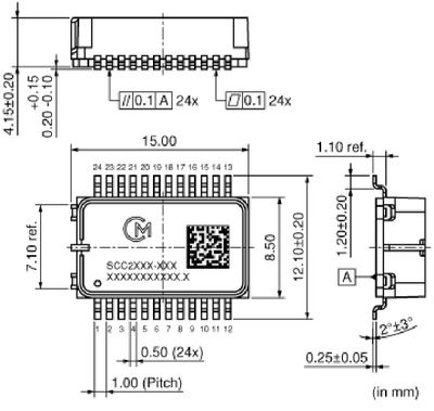 SCR2100-D08 Single Axis Gyroscope with Digital SPI Interface