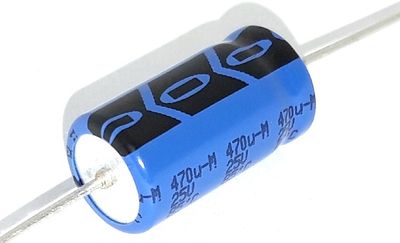 AXIAL ELECTROLYTIC CAPACITOR 85°C 470UF 25V