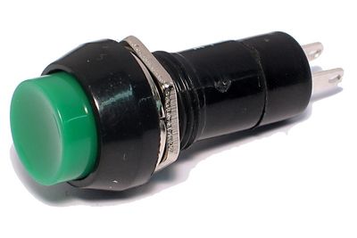 Normally open push button 1A 250V green