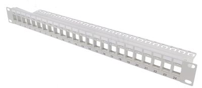 19" KEYSTONE 24-PORT CONNECTION PANEL, GREY