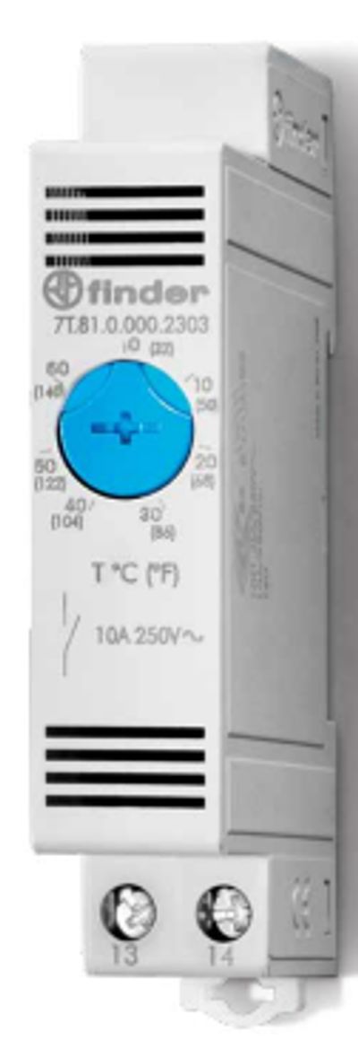 Thermostat DIN rail mount 10A NO