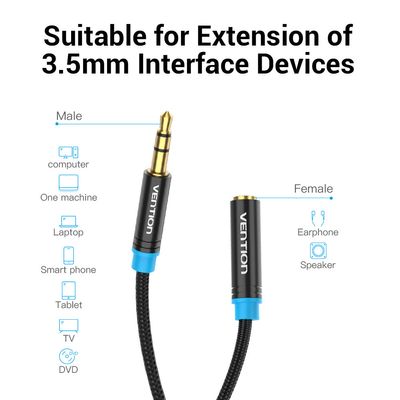 Vention 3,5mm STEREO PLUG EXTENSION CORD 3m