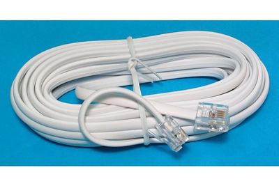 RJ9/RJ9 MODULAR PHONE LINE CORD 7m white