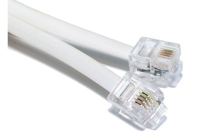 MODULAR PHONE LINE CORD RJ11 20m white MODULAR PHONE LINE CORD RJ11 20m white