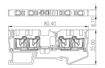 Dinkle DP4N-TR, SLFTB C4, 800V 32A, pushin, 0.2-6mm2, BG Dinkle DP4N-TR, SLFTB C4, 800V 32A, pushin, 0.2-6mm2, BG