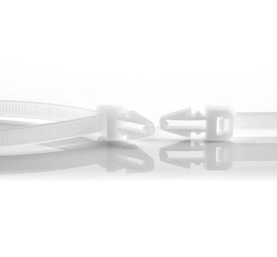 PUSH MOUNT CABLE TIE 150x3,6mm WHITE 100pcs