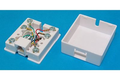 RJ12 WALL MOUNT BOX (6P6C)