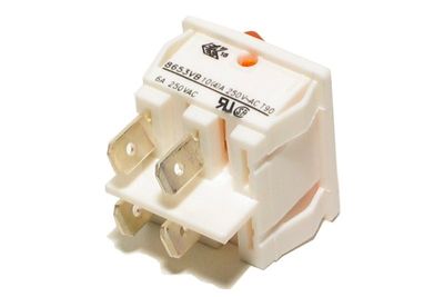 ROCKER SWITCH 2-POLE ON/OFF 10A 250VAC with orange light