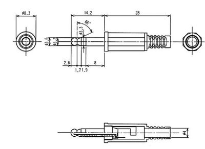 3,5mm MONO PLUG WITH BALL HEAD